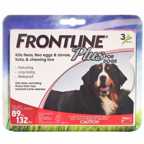 Frontline Plus for Dogs 89-132 lbs 3 Count