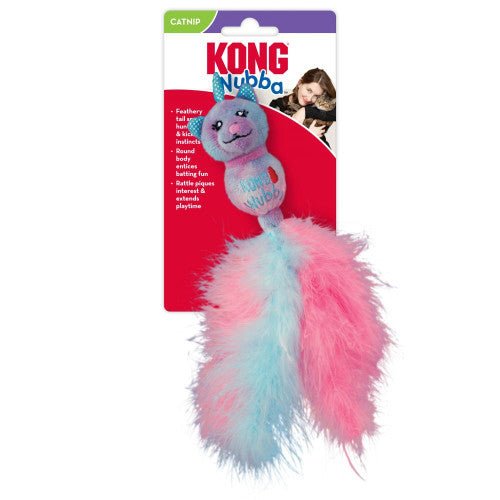 KONG Wubba Caticorn Cat Toy, Pink/Light Blue