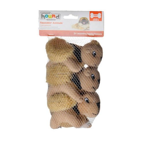 Plush Squeakin' Squirrels - 3 Pack