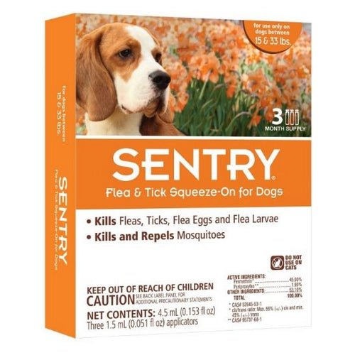 Sentry Flea & Tick Squeeze-On for Dogs