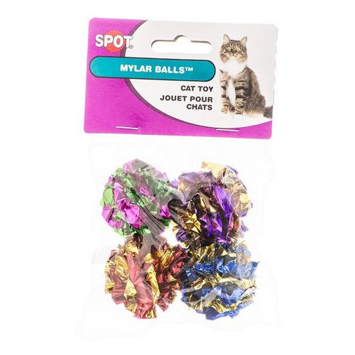 Spotnips Mylar Balls Cat Toys, 4 Pack